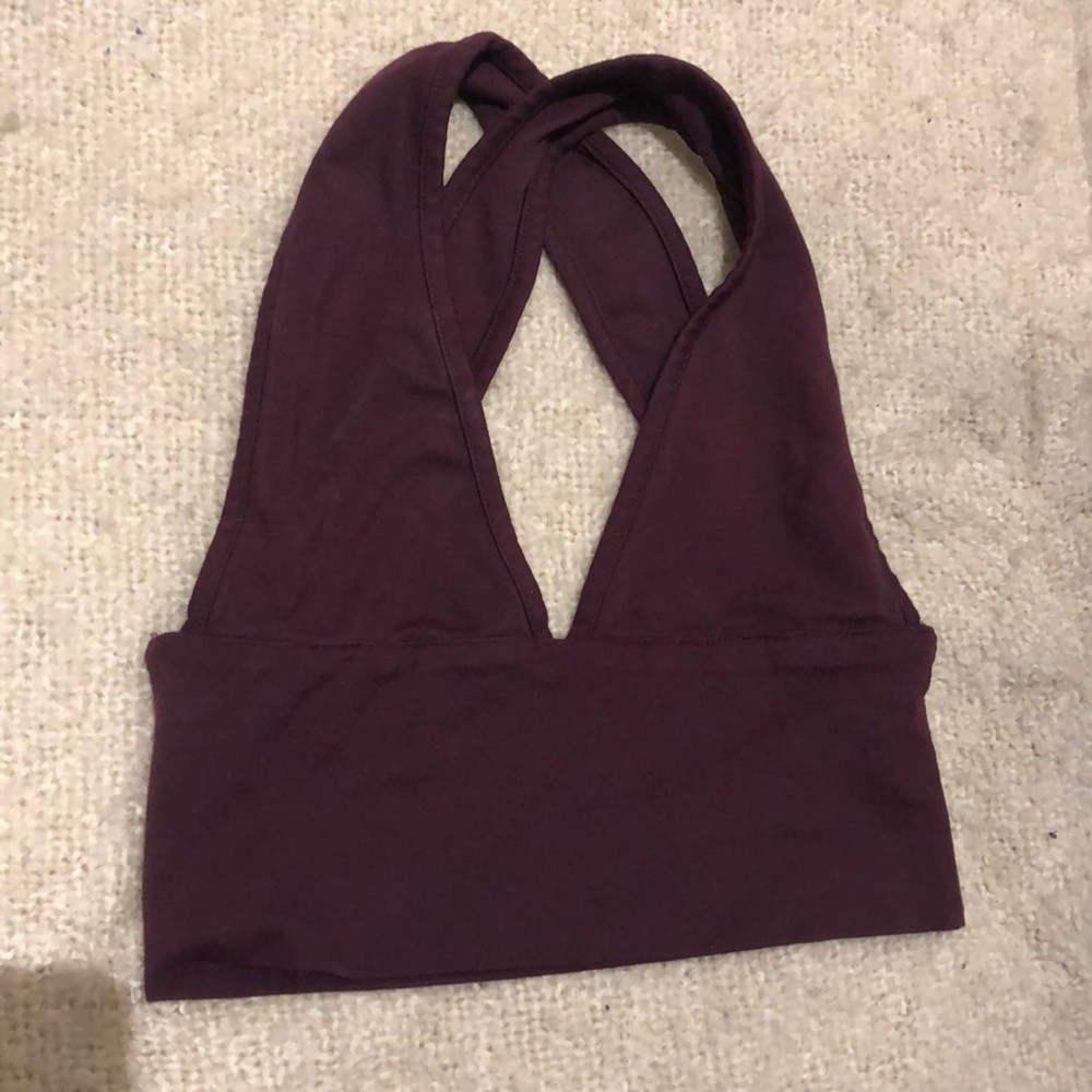 Dark purple bra top